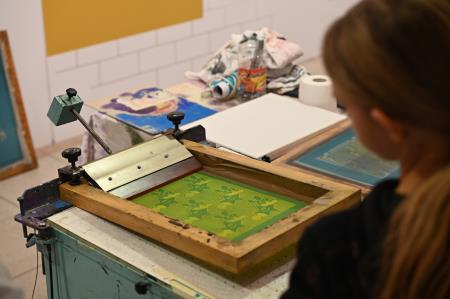 Delavnica sitotiska (foto Ana Čič)