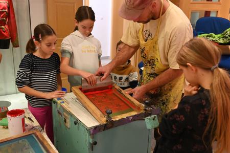 Delavnica sitotiska (foto Ana Čič)