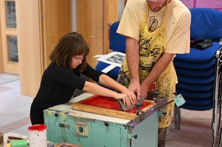Delavnica sitotiska (foto Ana Čič)
