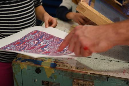 Delavnica sitotiska (foto Ana Čič)